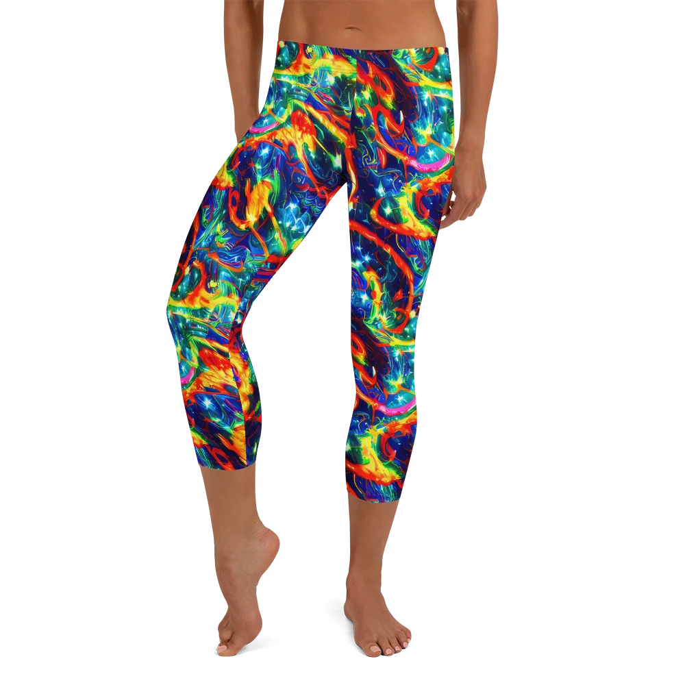 Firedance on Capri Leggings — Front