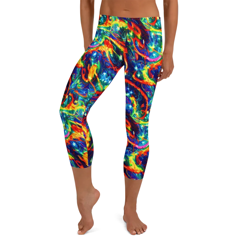 Firedance on Capri Leggings — Front