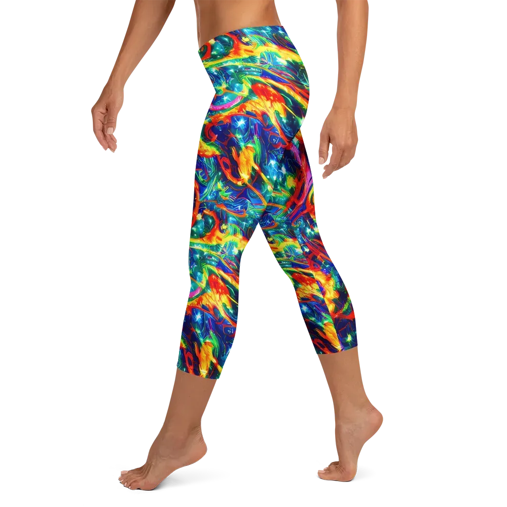 Firedance on Capri Leggings — Left