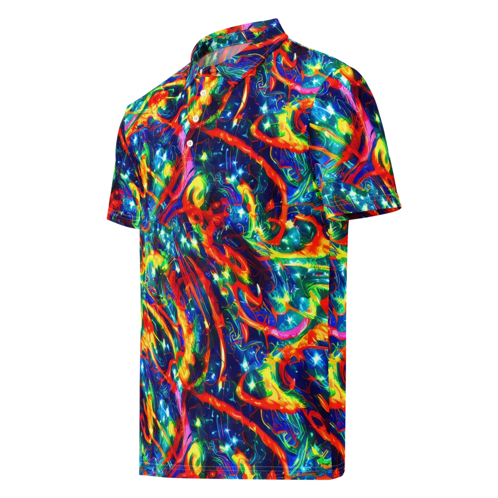 Firedance on Men's Slim Fit Polo Shirt — Left Front