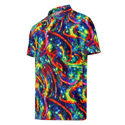 Firedance on a Men's Slim Fit Polo Shirt