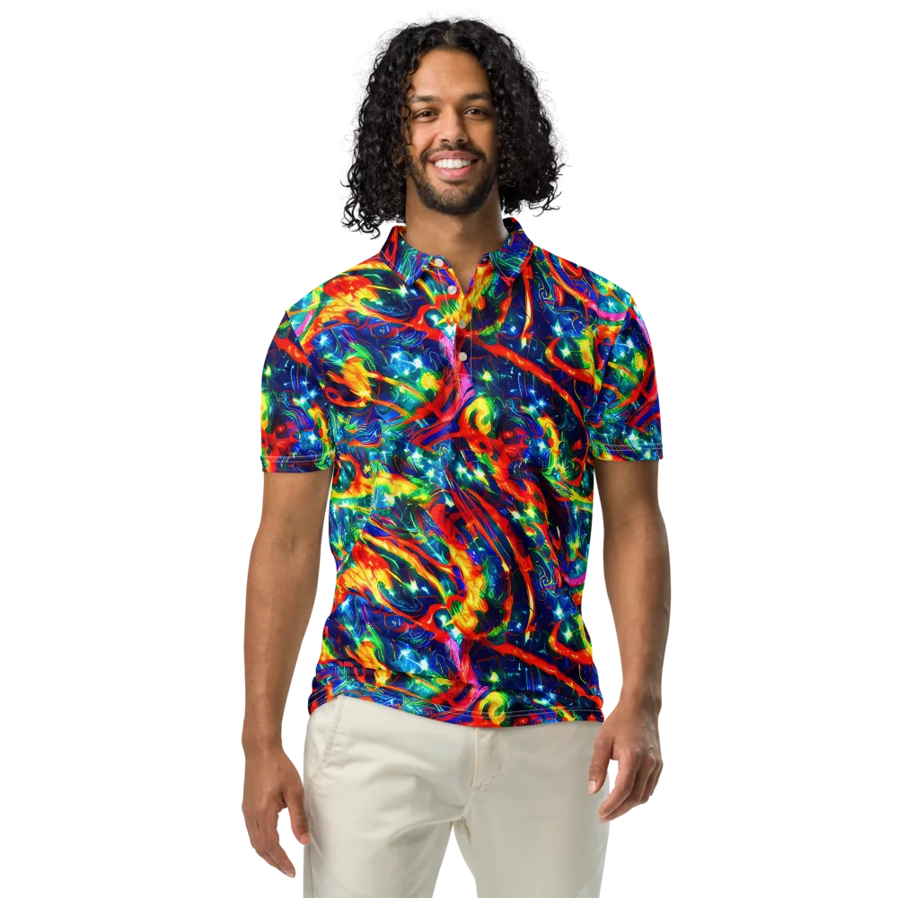 Firedance on Men's Slim Fit Polo Shirt — Front