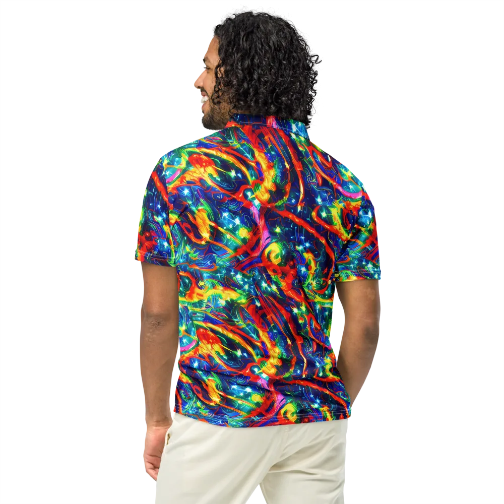 Firedance on Men's Slim Fit Polo Shirt — Back