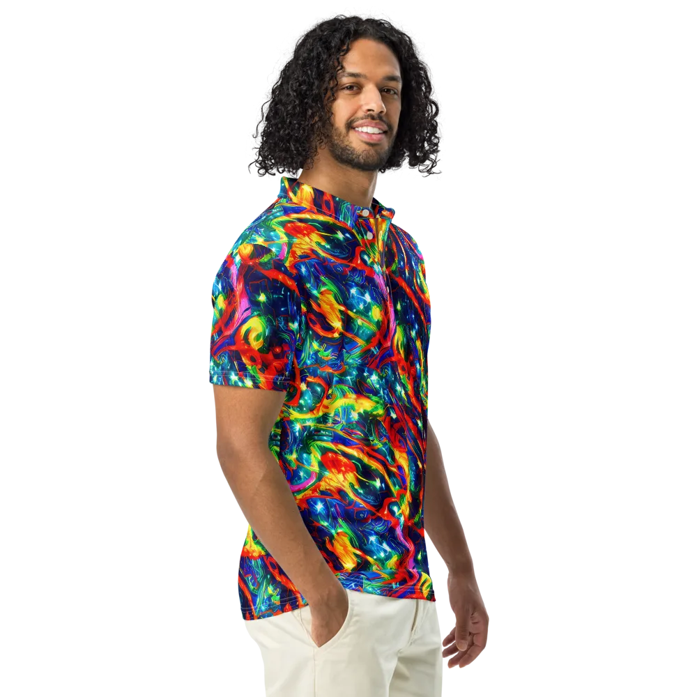 Firedance on Men's Slim Fit Polo Shirt — Right Front