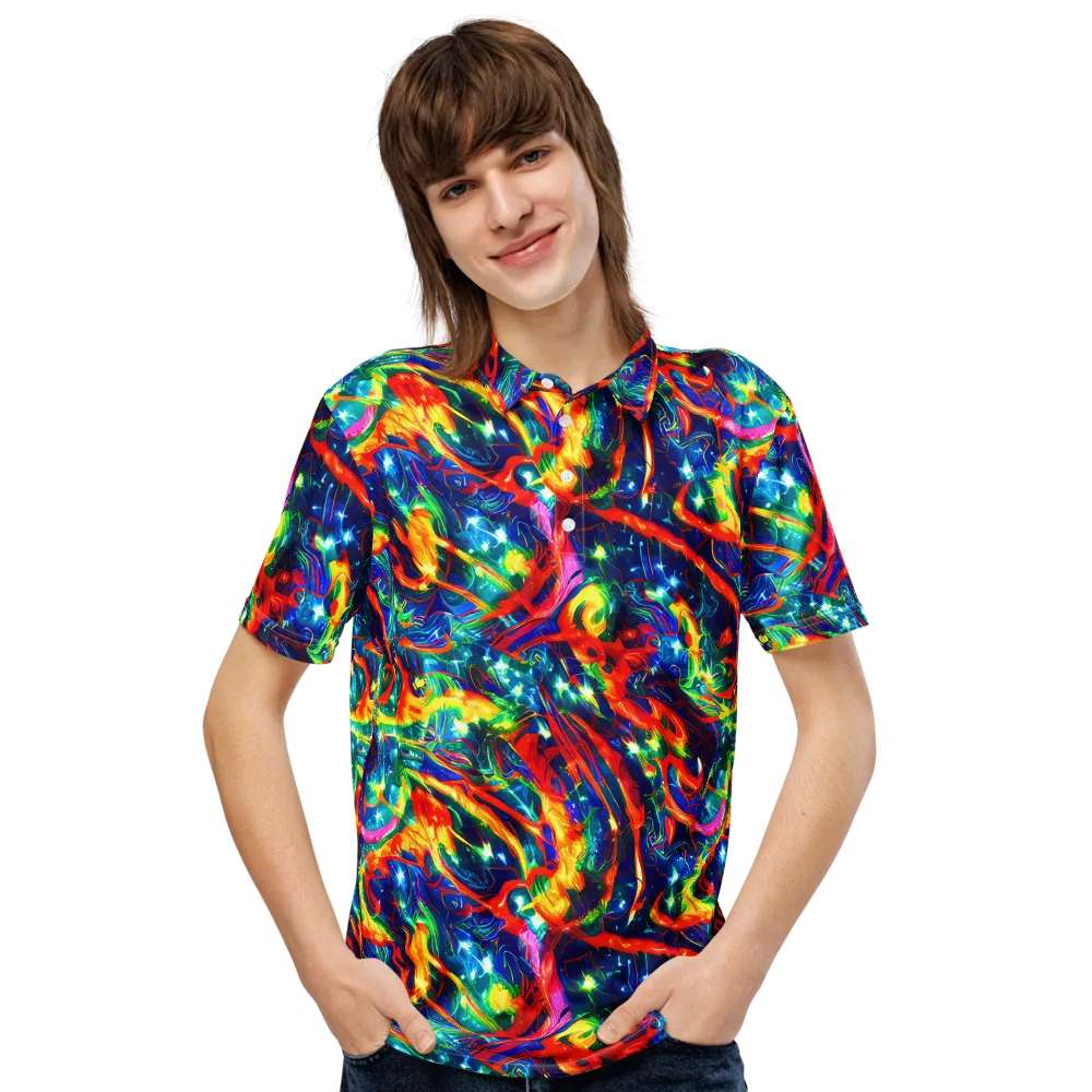 Firedance on Men's Slim Fit Polo Shirt — Front