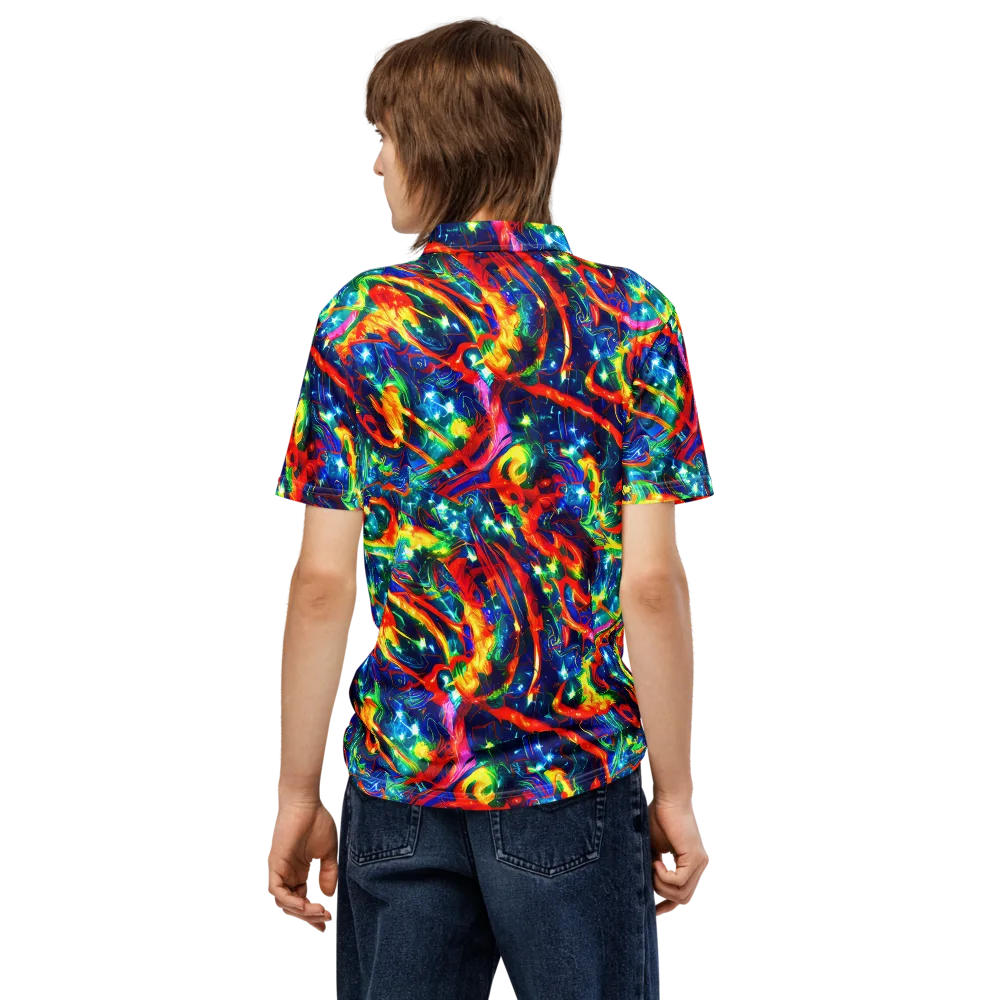 Firedance on Men's Slim Fit Polo Shirt — Back