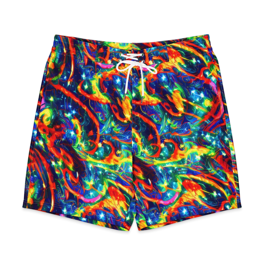 Firedance on Men's Board Shorts — Front