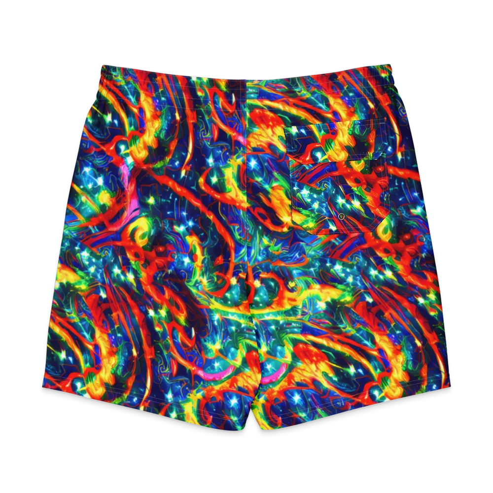 Firedance on Men's Board Shorts — Back