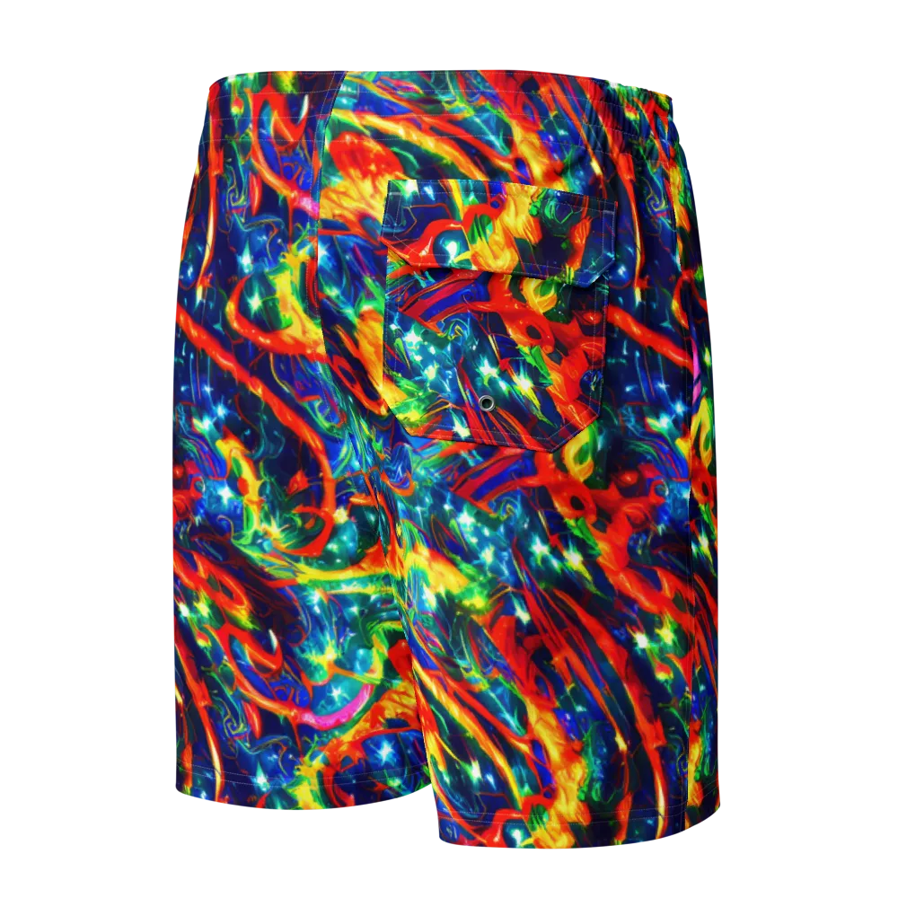 Firedance on Men's Board Shorts — Back