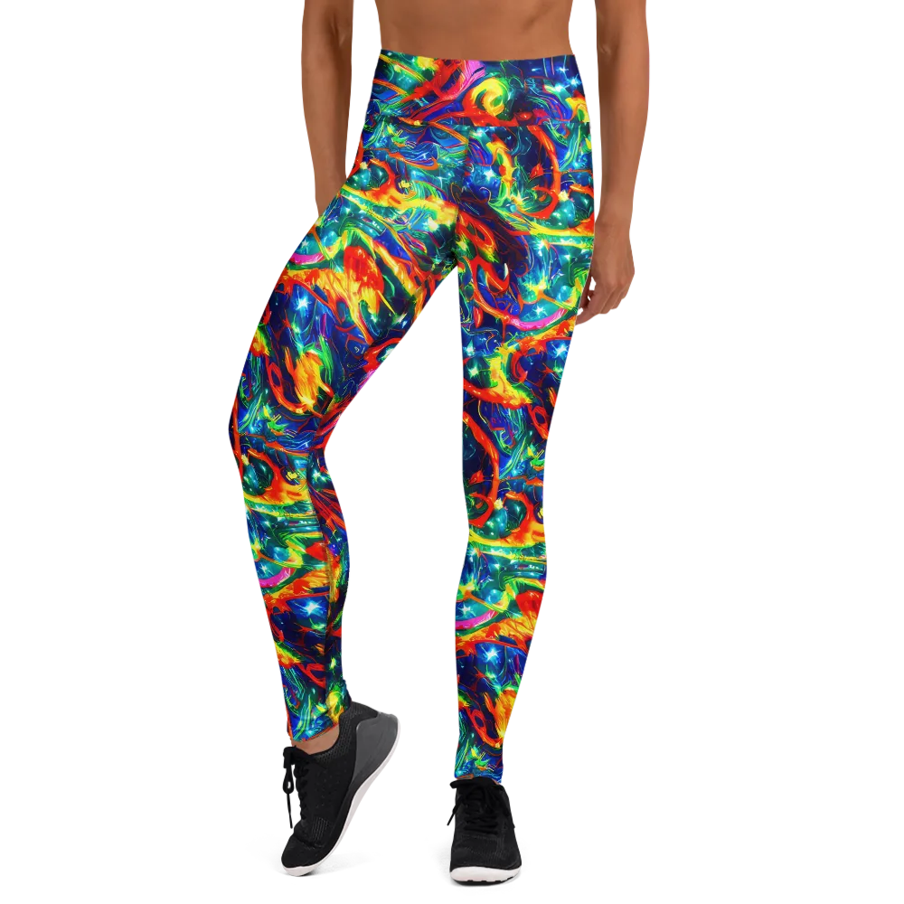 Firedance on Yoga Leggings — Front