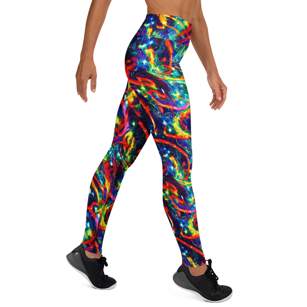 Firedance on Yoga Leggings — Right