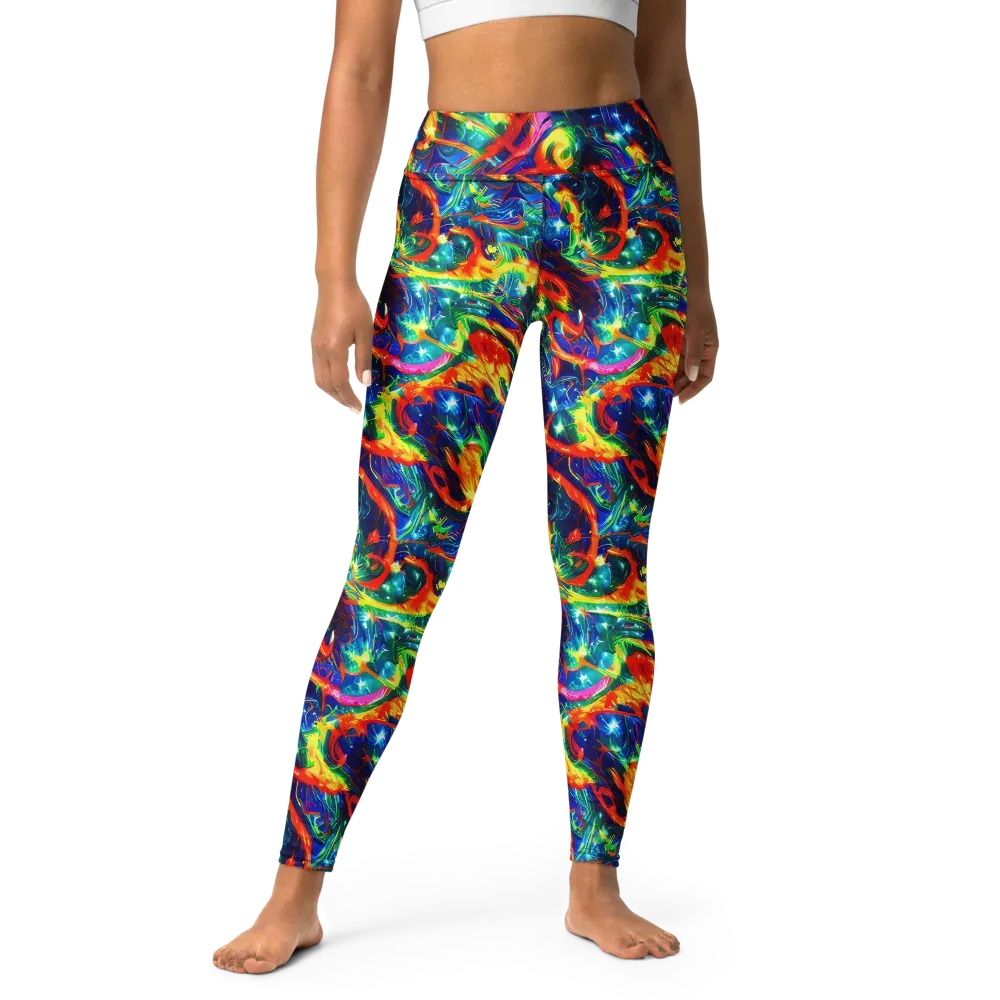 Firedance on Yoga Leggings — Front
