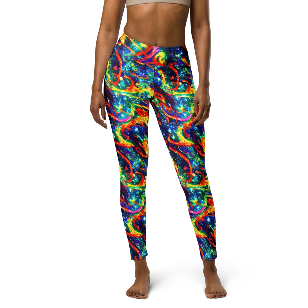 Firedance on Yoga Leggings — Front