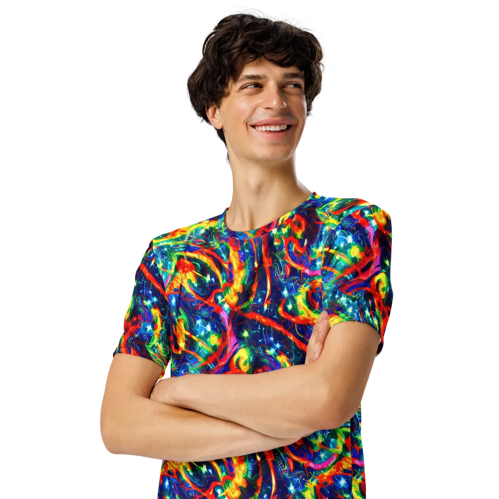 Firedance on Men's Crew Neck T-Shirt — Left Front
