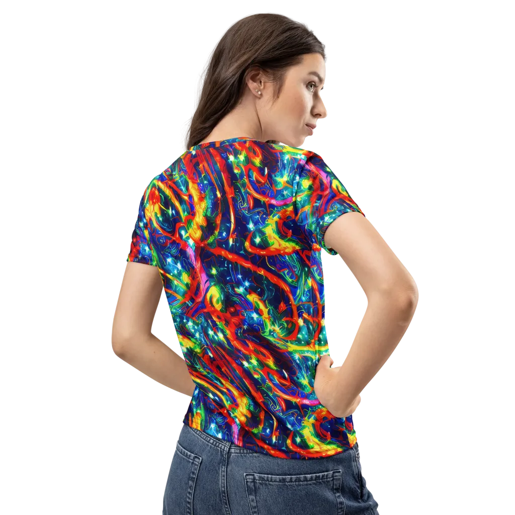Firedance on Women's Crew Neck T-Shirt — Back