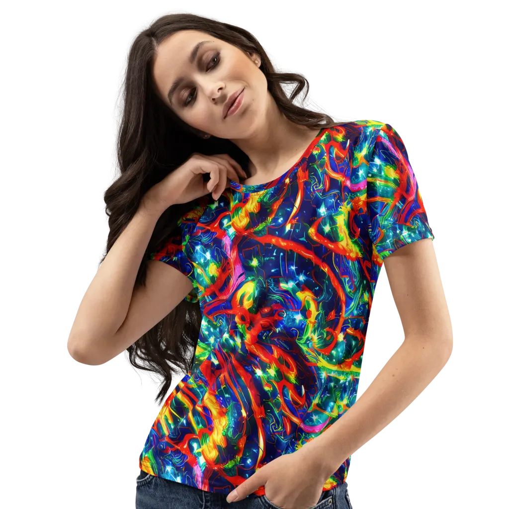 Firedance on Women's Crew Neck T-Shirt — Left Front