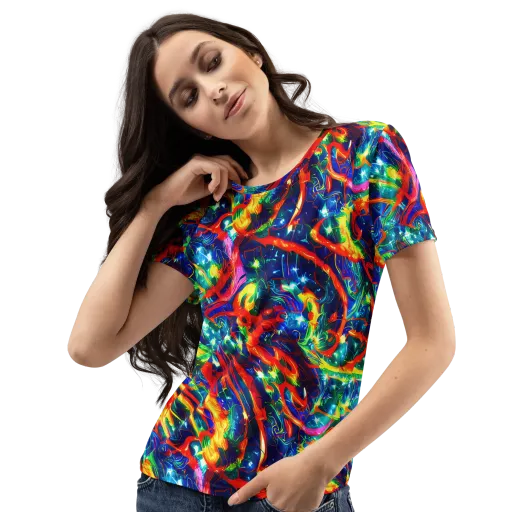 Firedance on a Women's Crew Neck T-Shirt