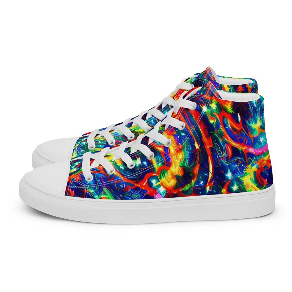 Firedance on Women's High Top Canvas Shoes — Left