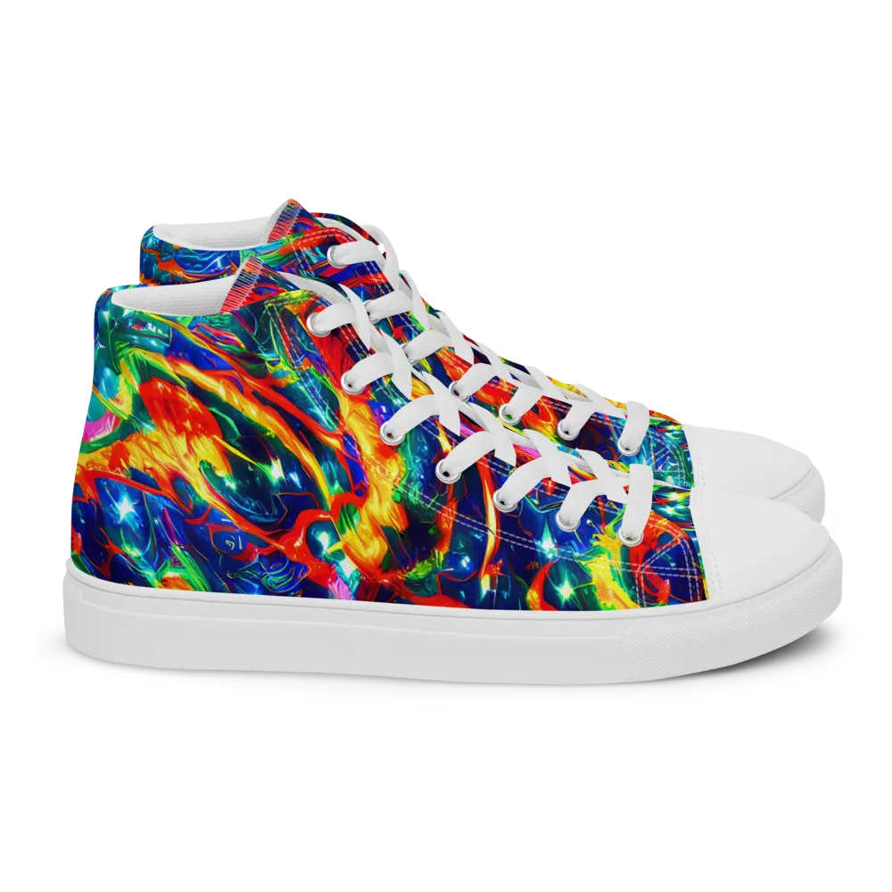 Firedance on Women's High Top Canvas Shoes — Right