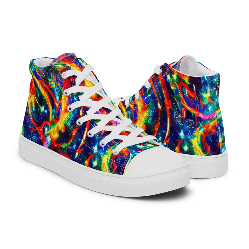 Firedance on Women's High Top Canvas Shoes — Right