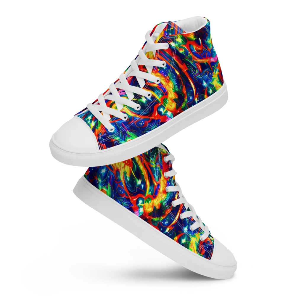 Firedance on Women's High Top Canvas Shoes — Front