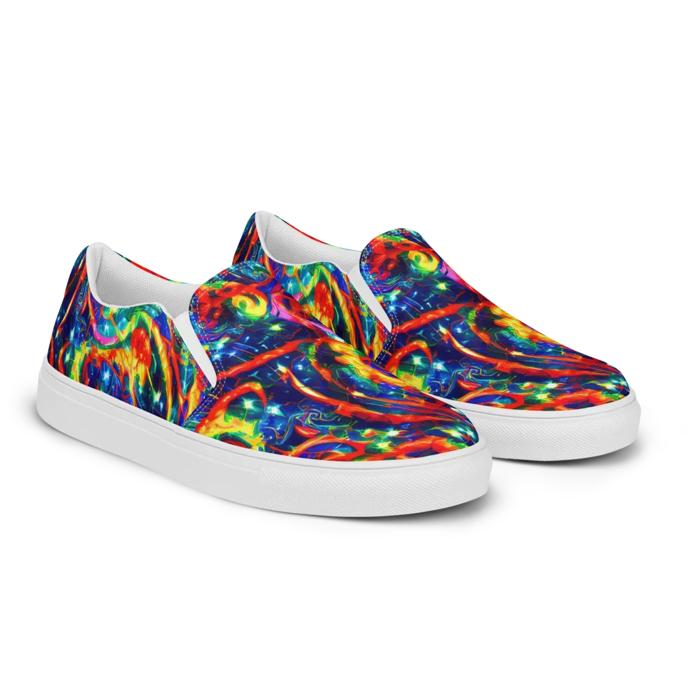 Firedance on Men's Slip-On Canvas Shoes — Right Front