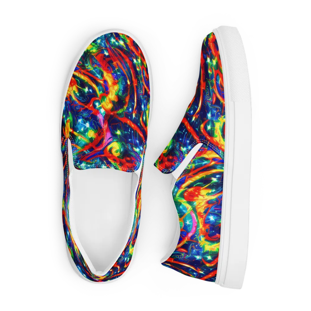 Firedance on Men's Slip-On Canvas Shoes — Front