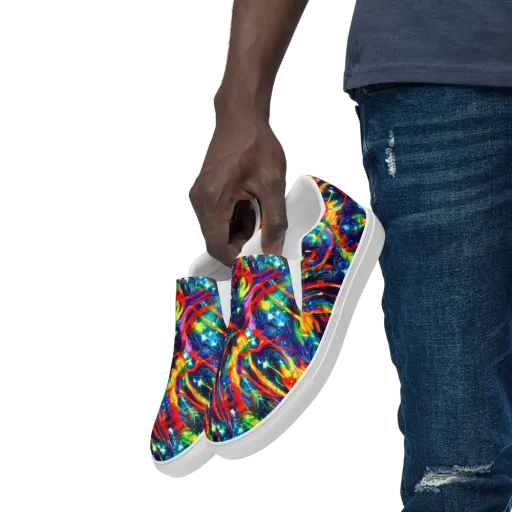 Firedance on a Men's Slip-On Canvas Shoes