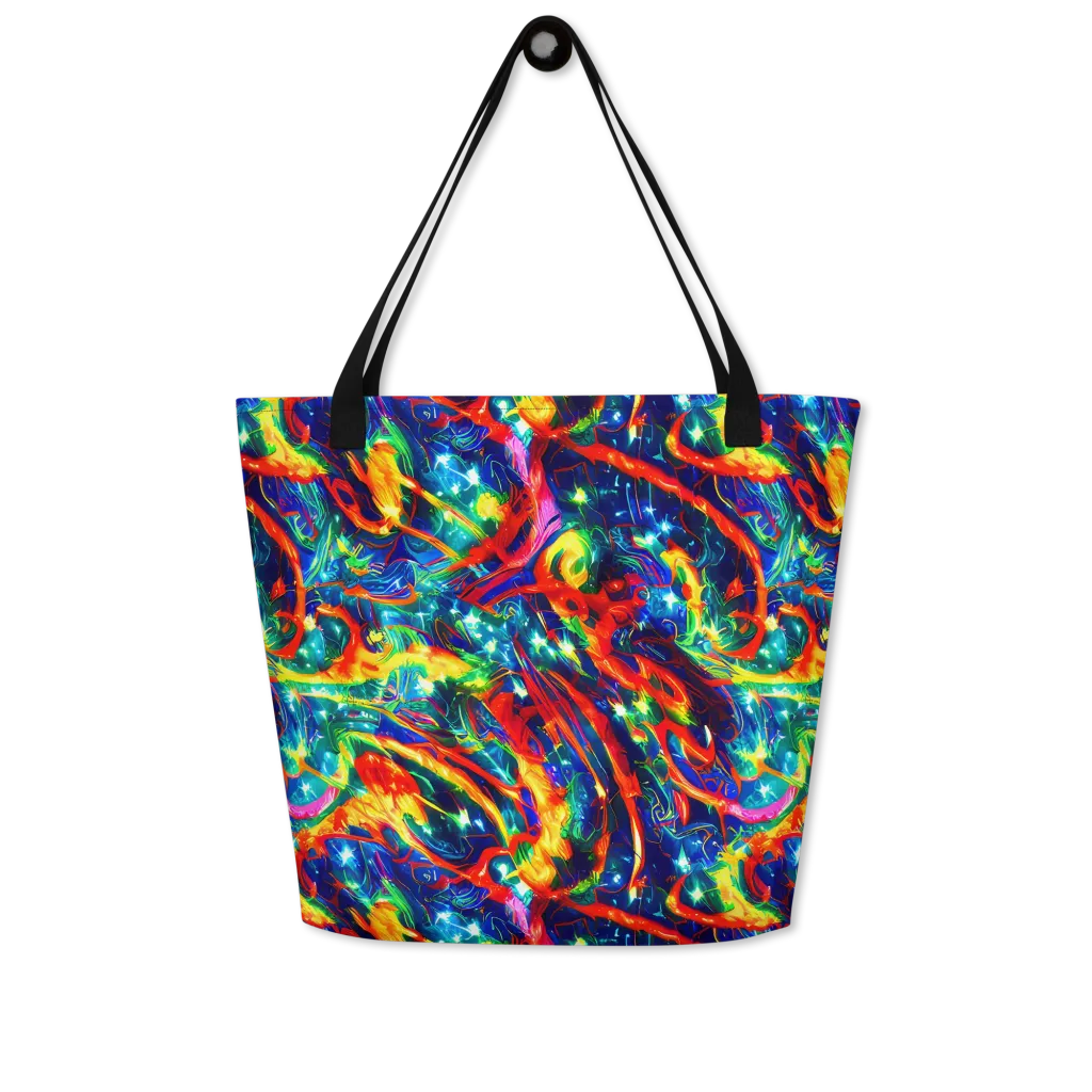 Firedance on Large Tote Bag W/ Pocket — Front