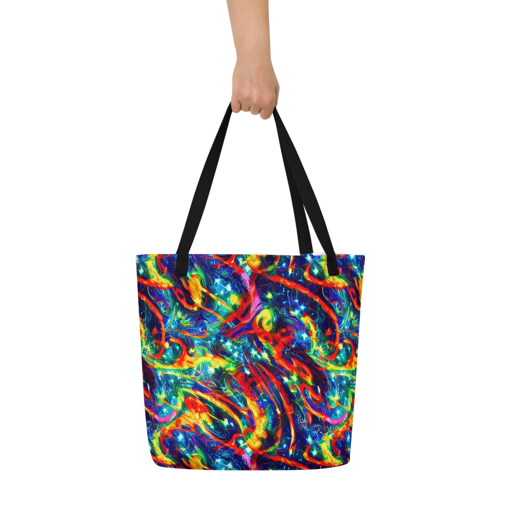 Firedance on Large Tote Bag W/ Pocket — Front