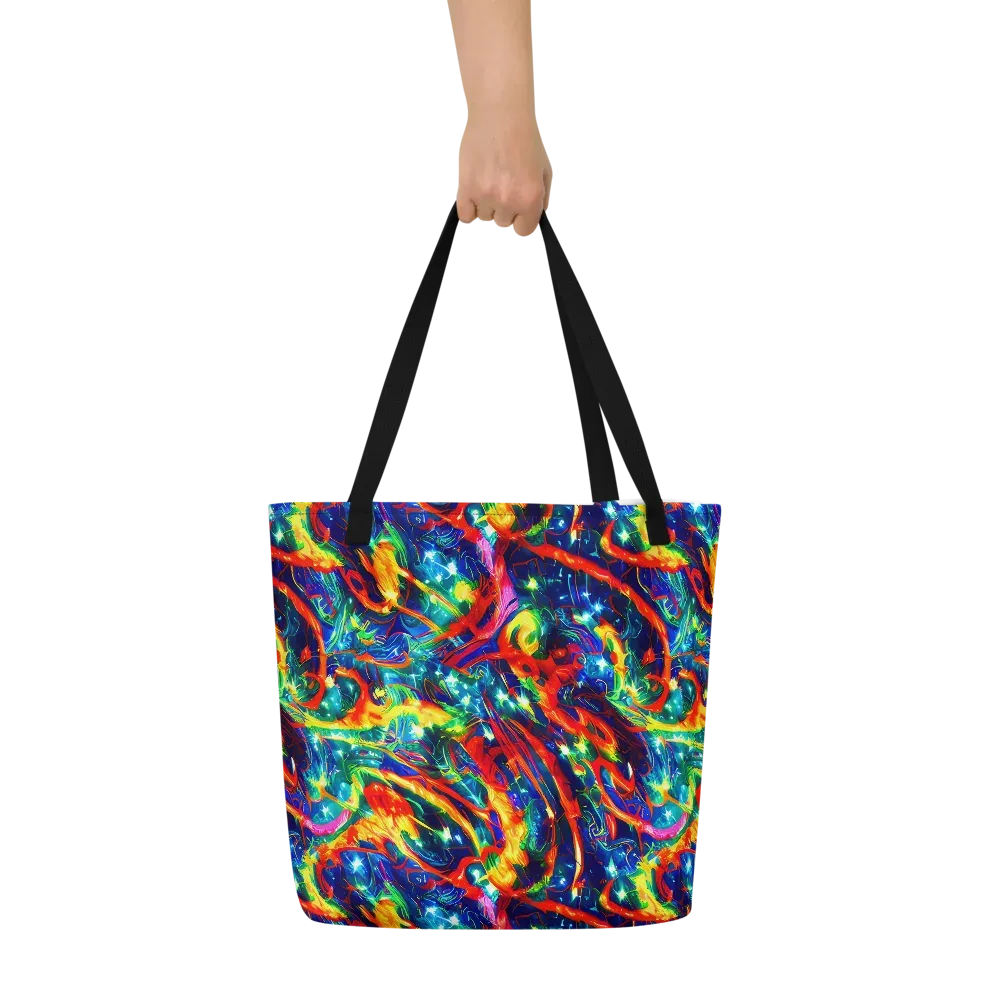 Firedance on Large Tote Bag W/ Pocket — Front
