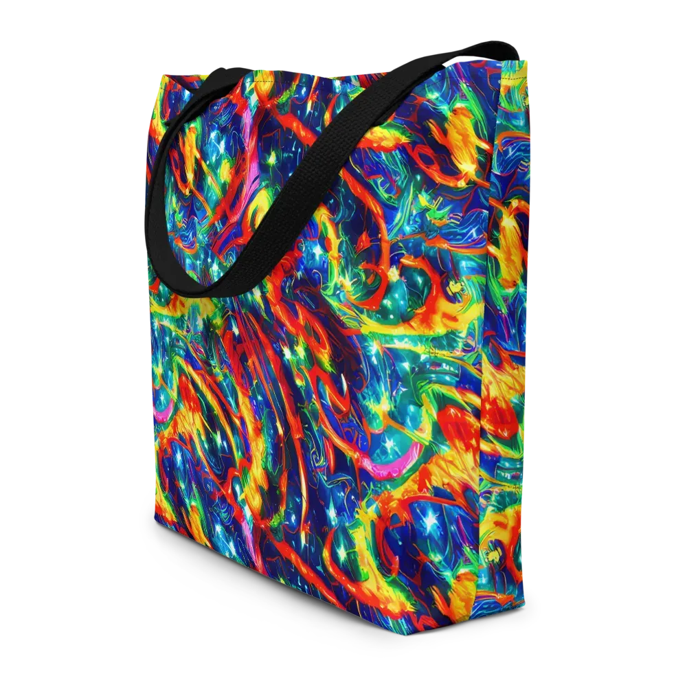 Firedance on Large Tote Bag W/ Pocket — Front