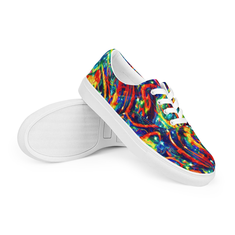 Firedance on Men's Lace-Up Canvas Shoes — Right Front