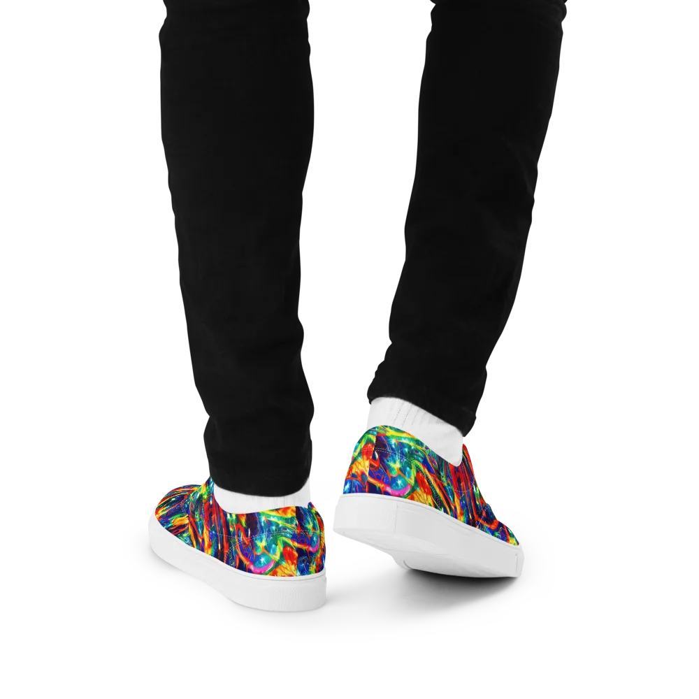 Firedance on Men's Lace-Up Canvas Shoes — Back