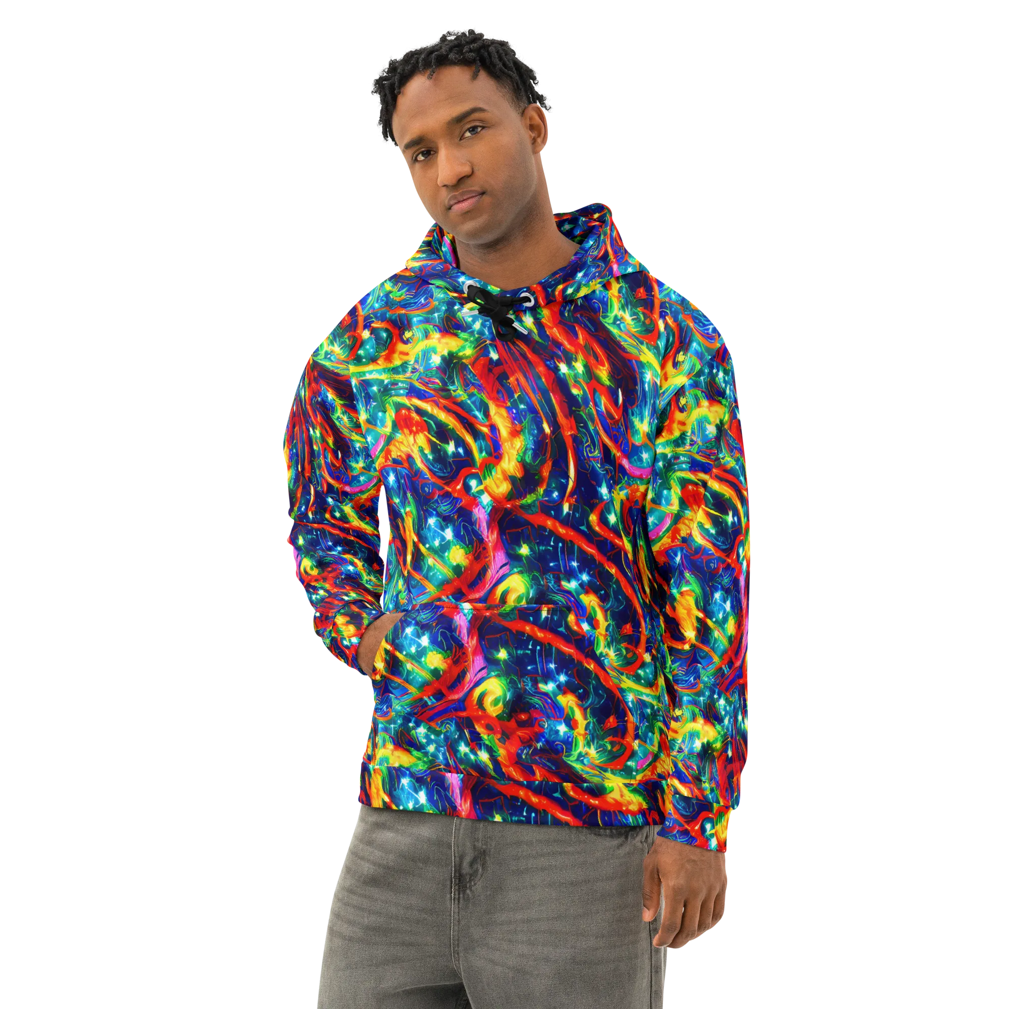 Firedance on Cotton Hoodie — Left Front