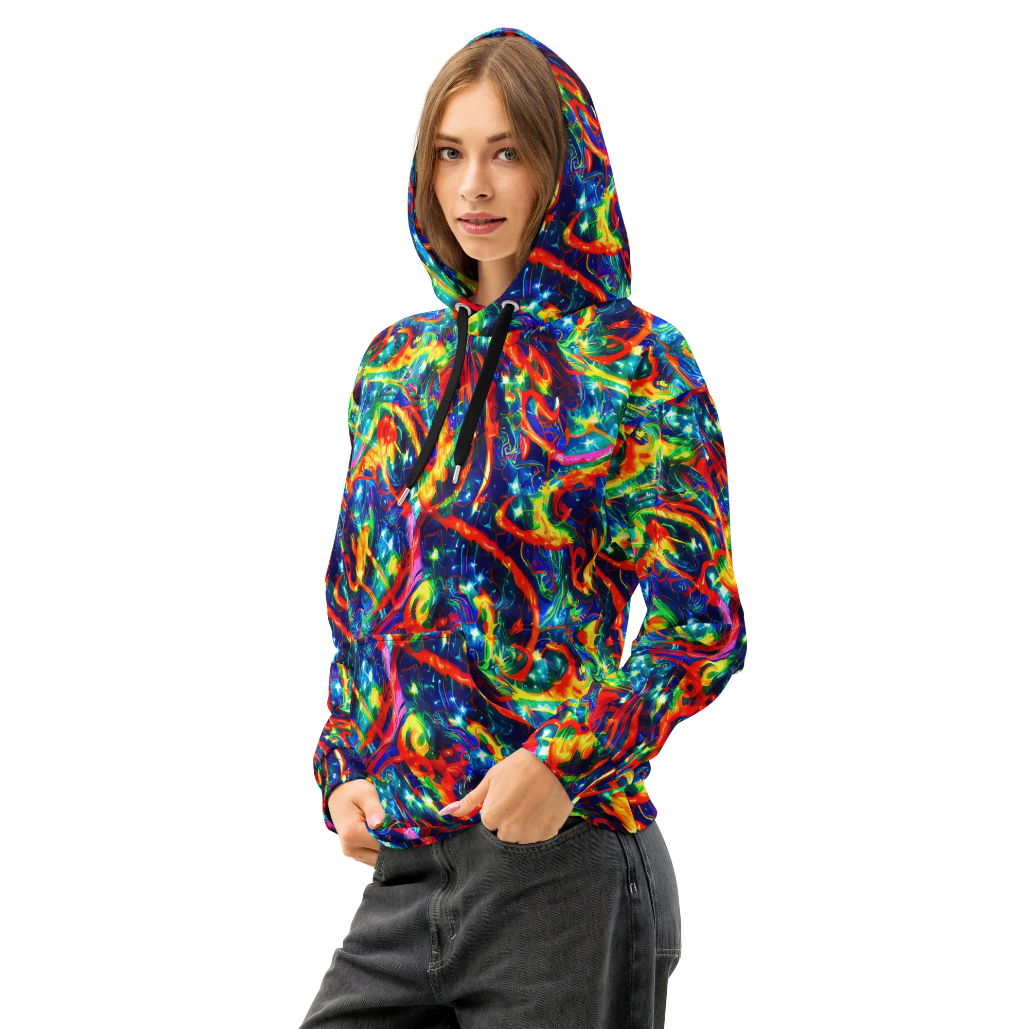 Firedance on Cotton Hoodie — Left Front