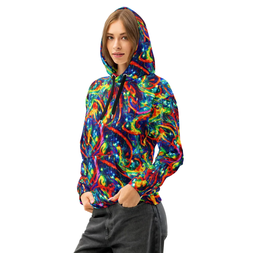 Firedance on Cotton Hoodie — Left Front