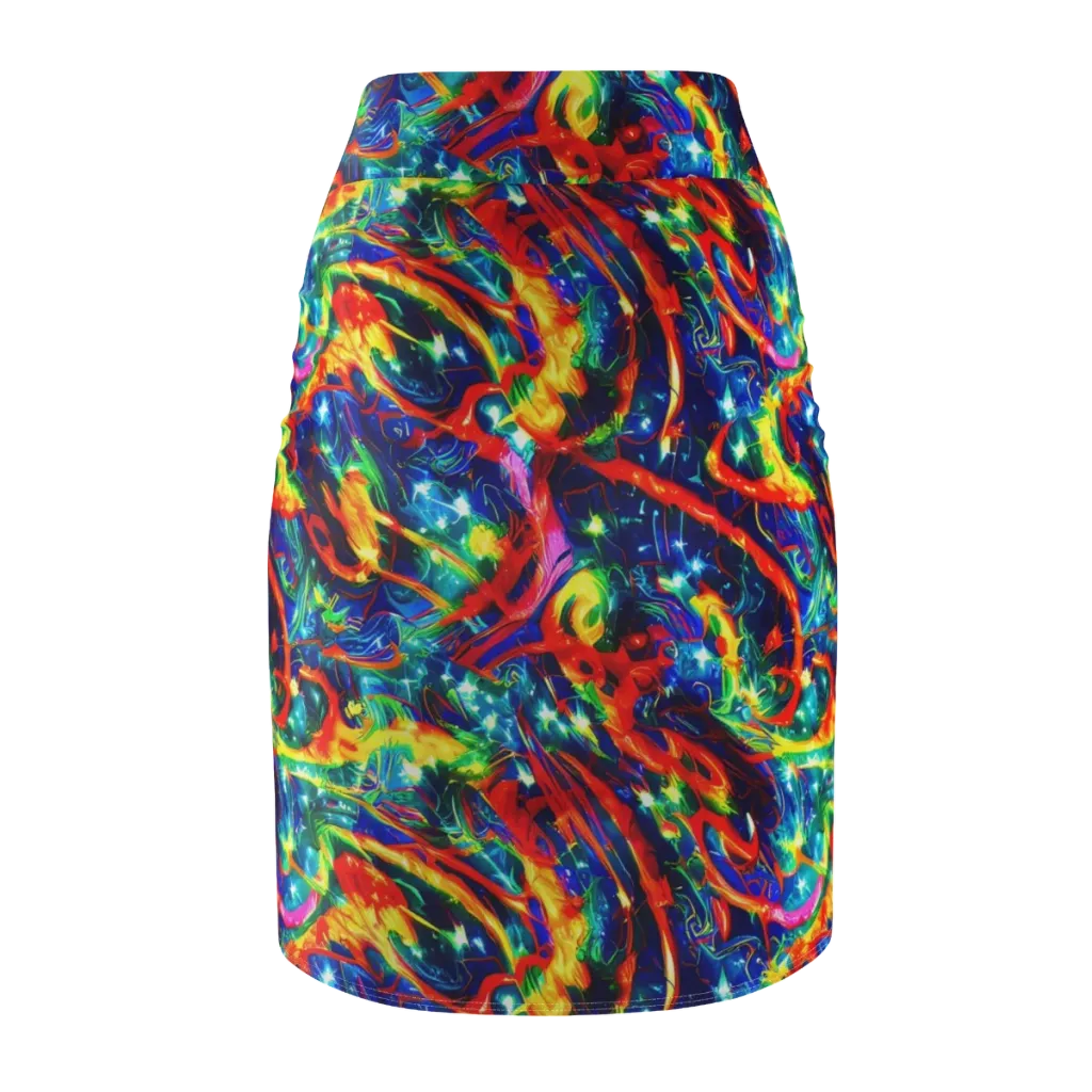 Firedance on Pencil Skirt — Back