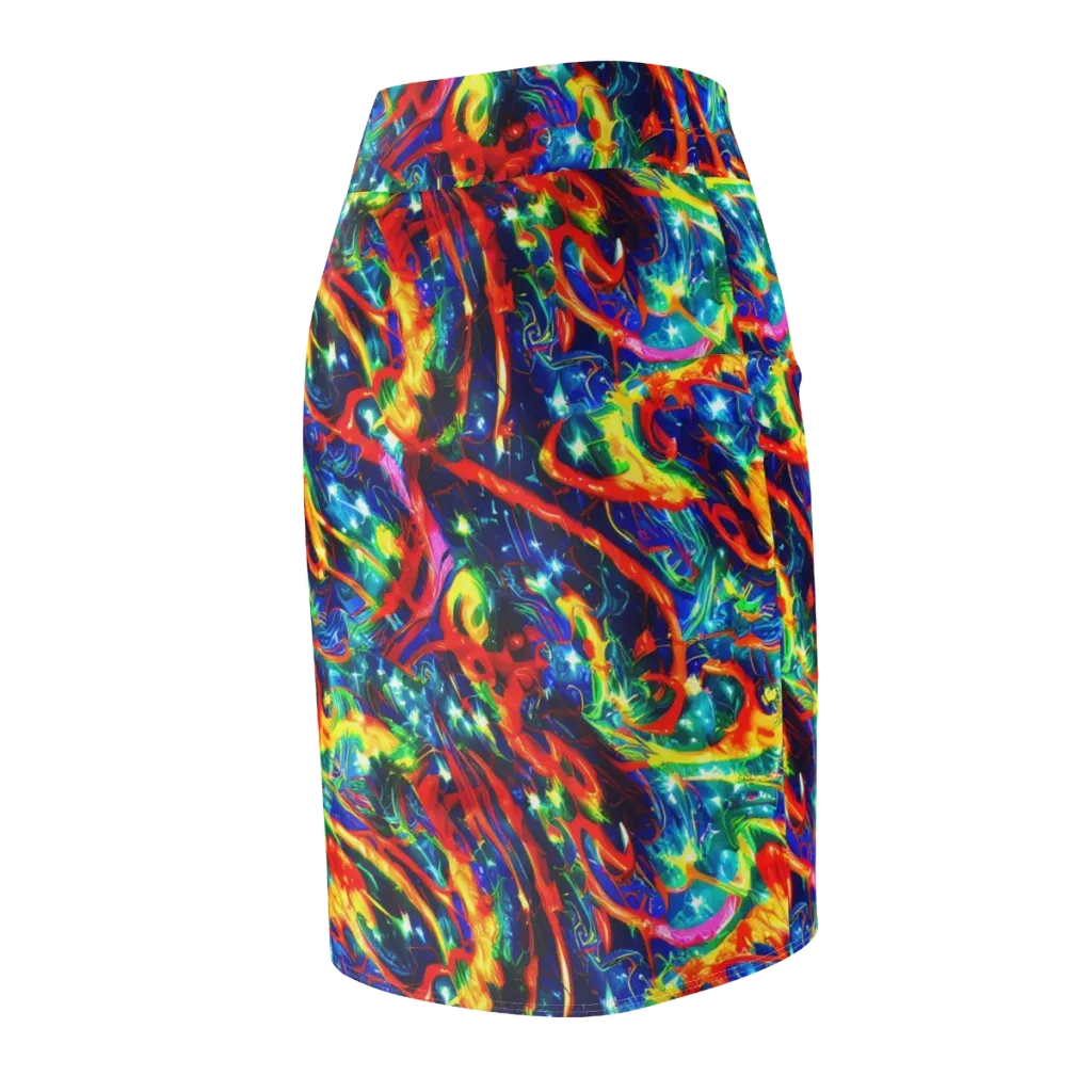 Firedance on Pencil Skirt — Back Side