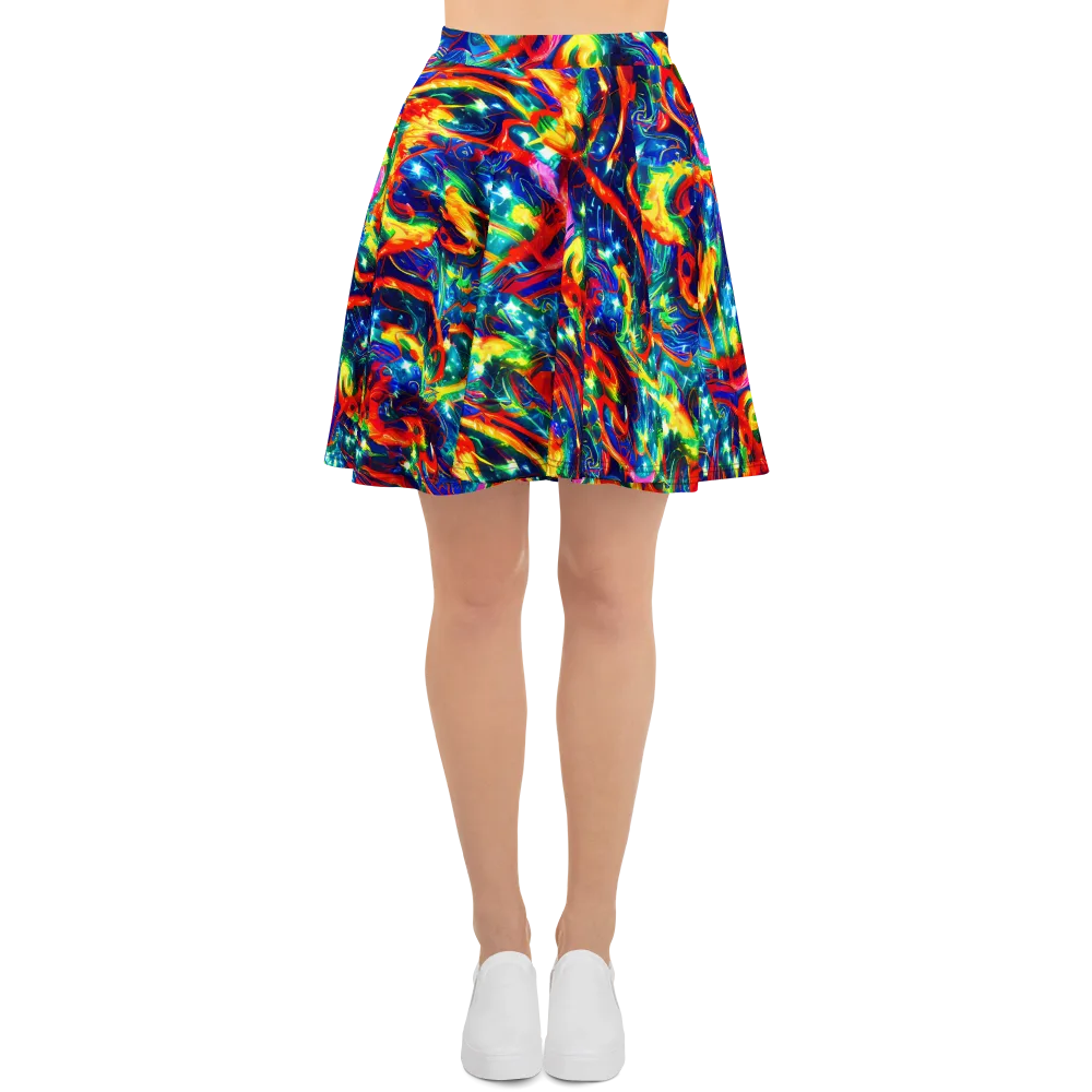 Firedance on Skater Skirt — Front