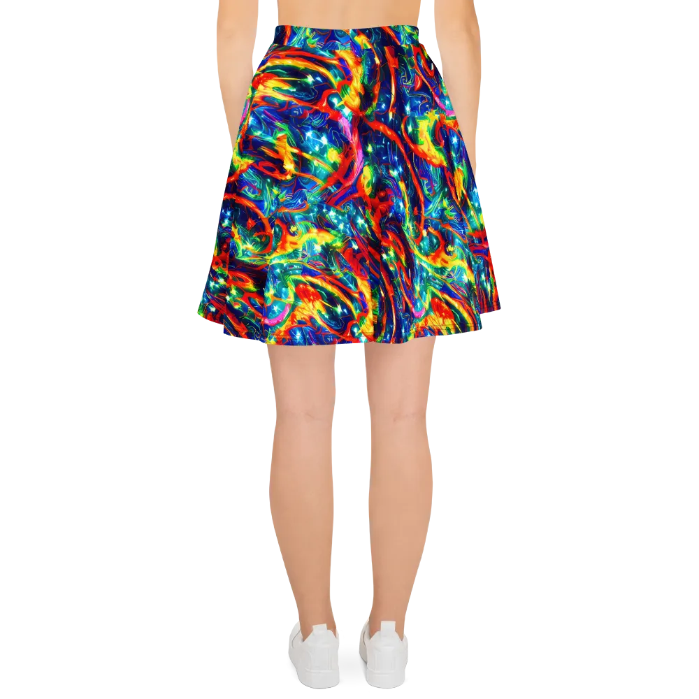 Firedance on Skater Skirt — Back