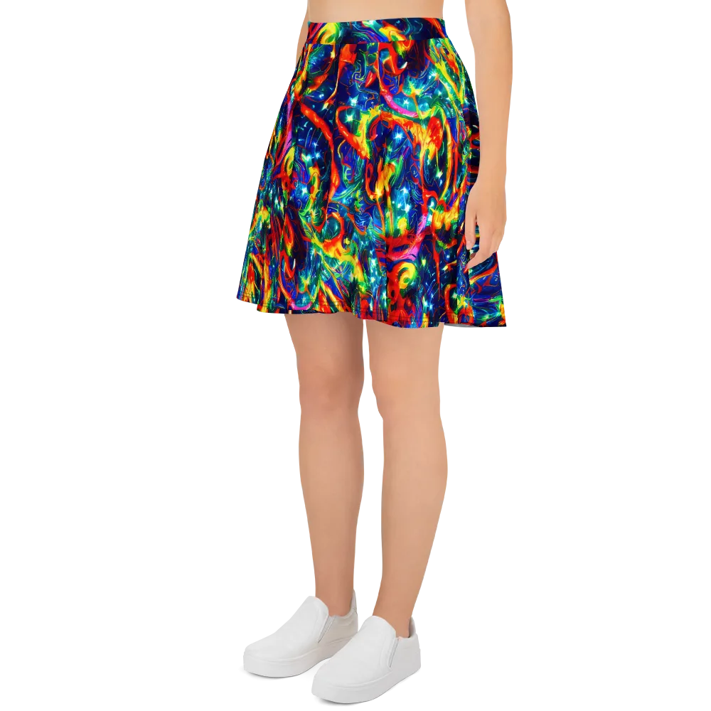 Firedance on Skater Skirt — Left