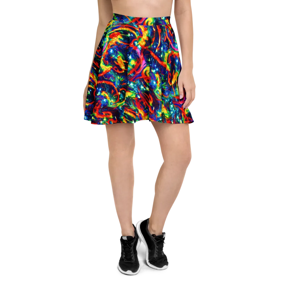 Firedance on Skater Skirt — Front