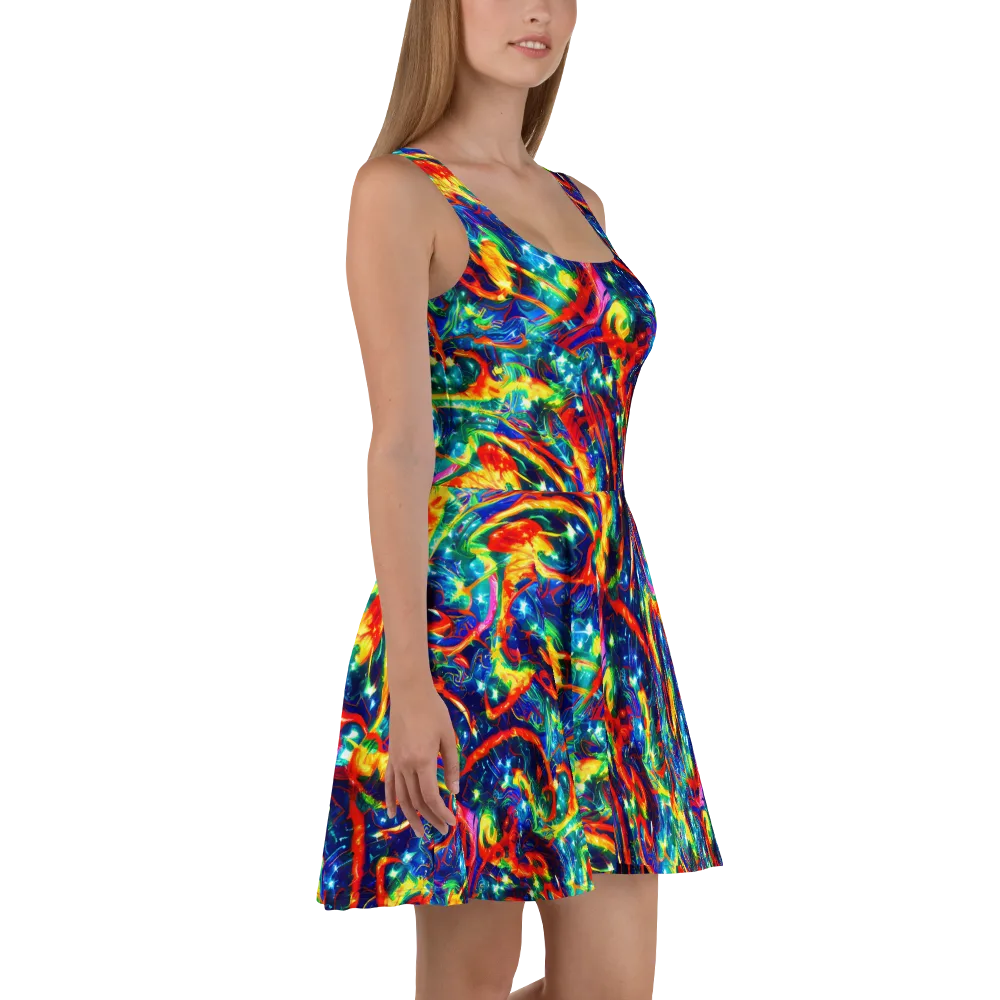 Firedance on Skater Dress — Right