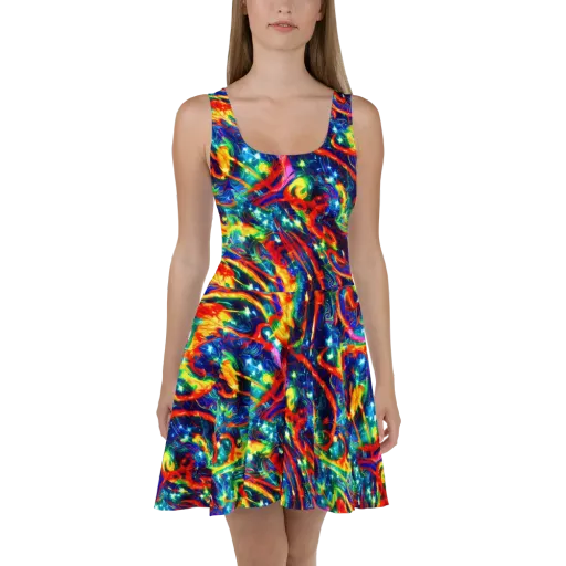 Firedance on a Skater Dress