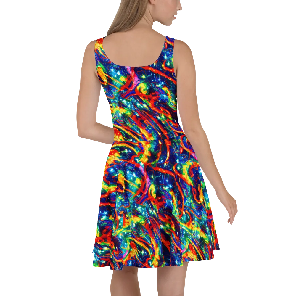 Firedance on Skater Dress — Back