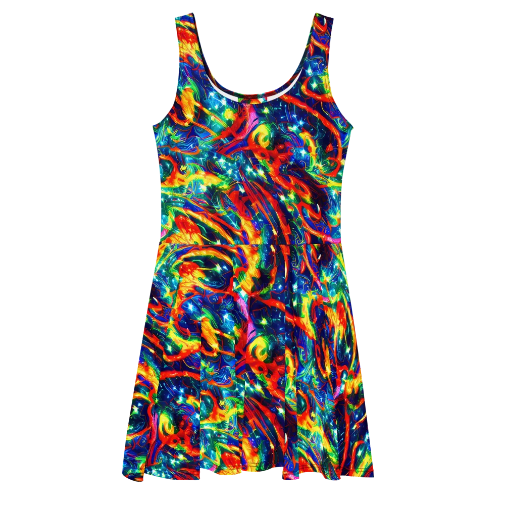 Firedance on Skater Dress — Front
