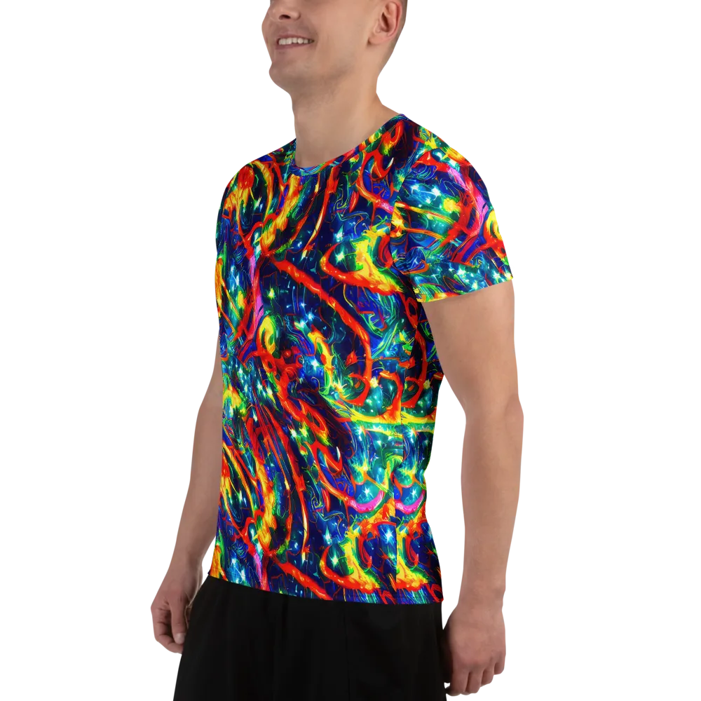 Firedance on Men's Athletic T-Shirt — Left