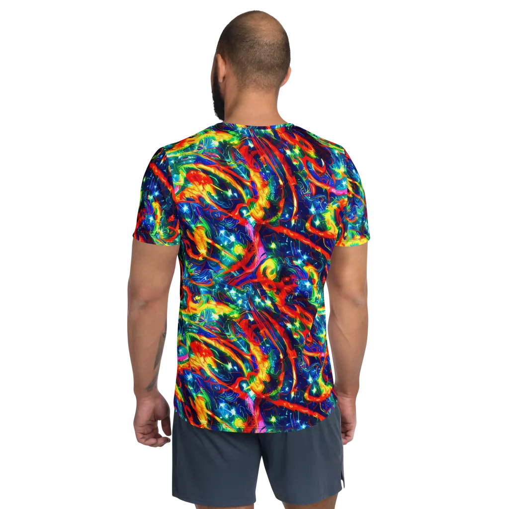 Firedance on Men's Athletic T-Shirt — Back