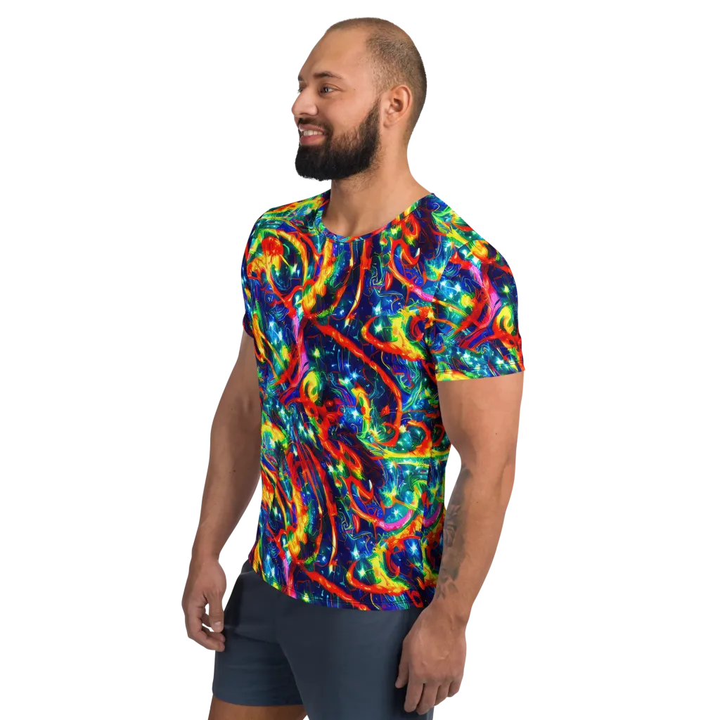 Firedance on Men's Athletic T-Shirt — Left